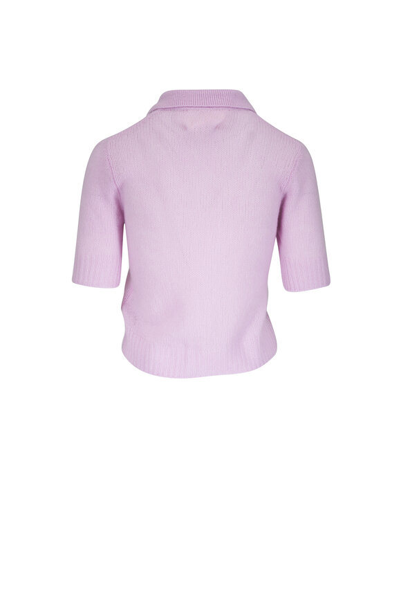 Lisa Yang - Masy Lilac Cashmere & Silk Polo Sweater