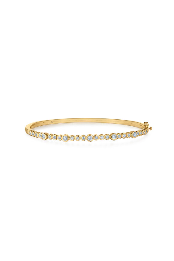 Kwiat 18k Yellow Gold Portofino Confetti Diamond Bangle
