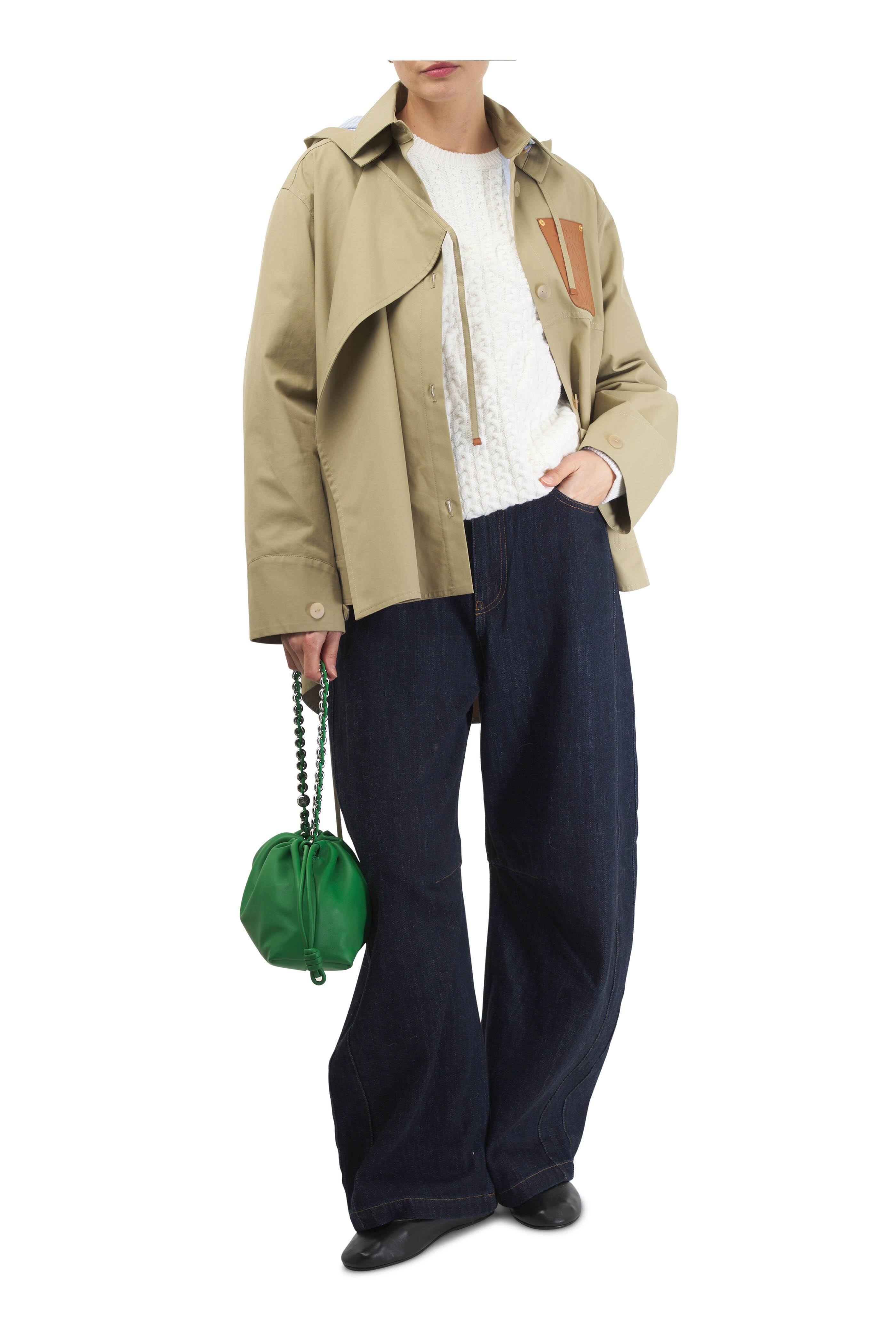 パンツ LOEWE barrel Wide Pants Barrel trousers in nappa lambskin Black - LOEWE