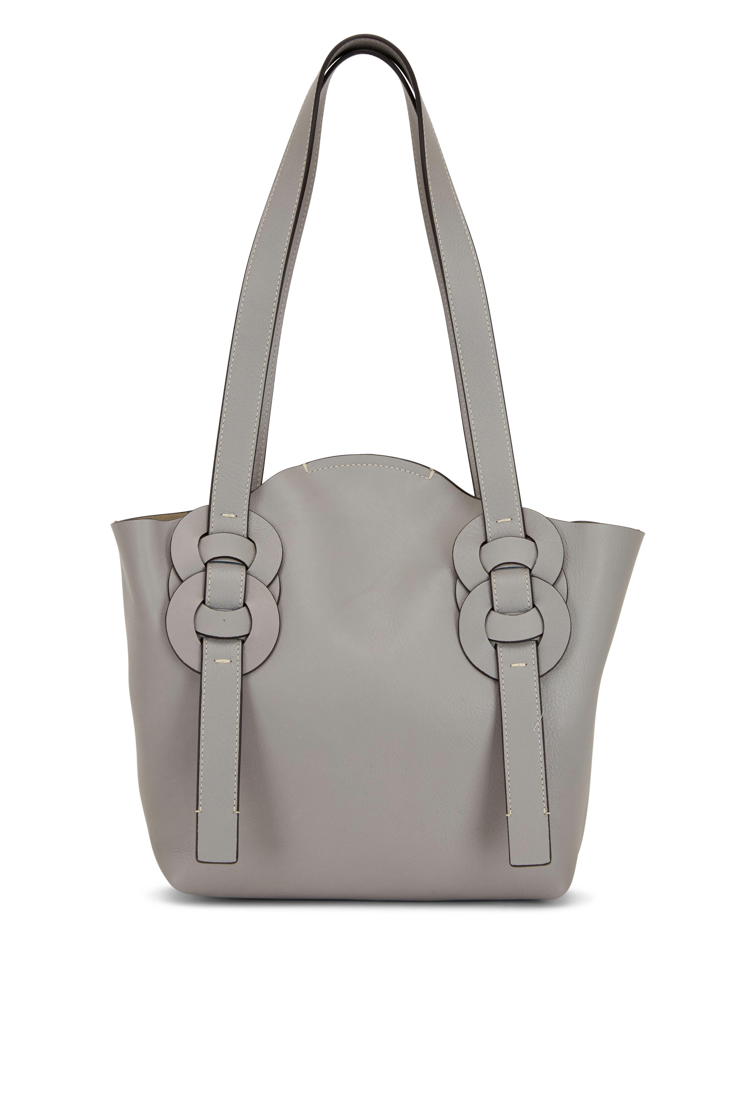 Chloé - Darryl Stormy Gray Leather Small Tote
