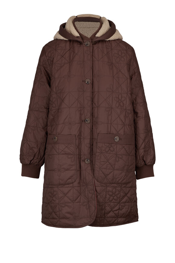 The Great Sawyer Brown & Orange Reversible Puffer Coat - view 1