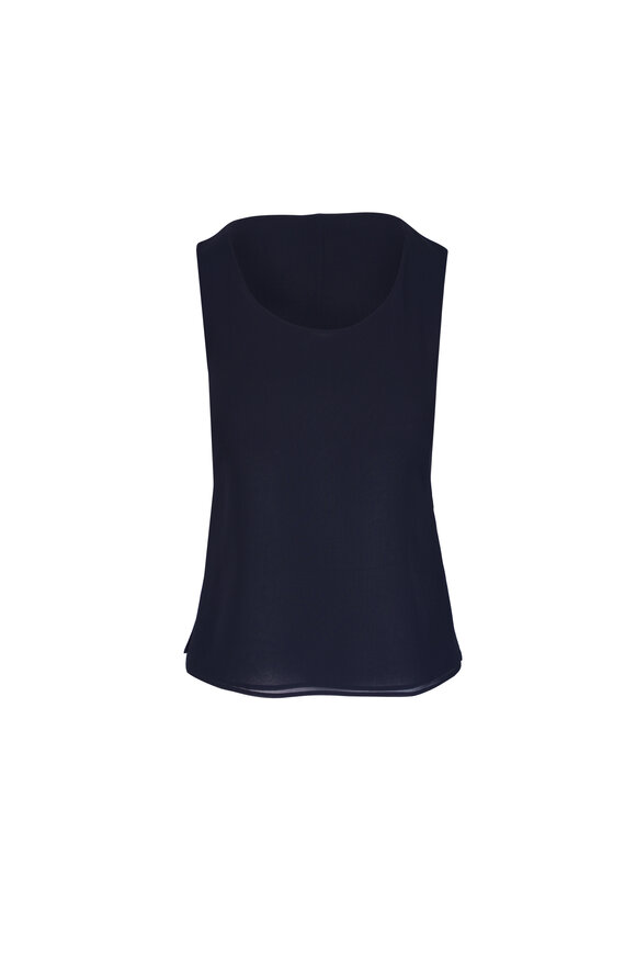 Akris Navy Silk Tank