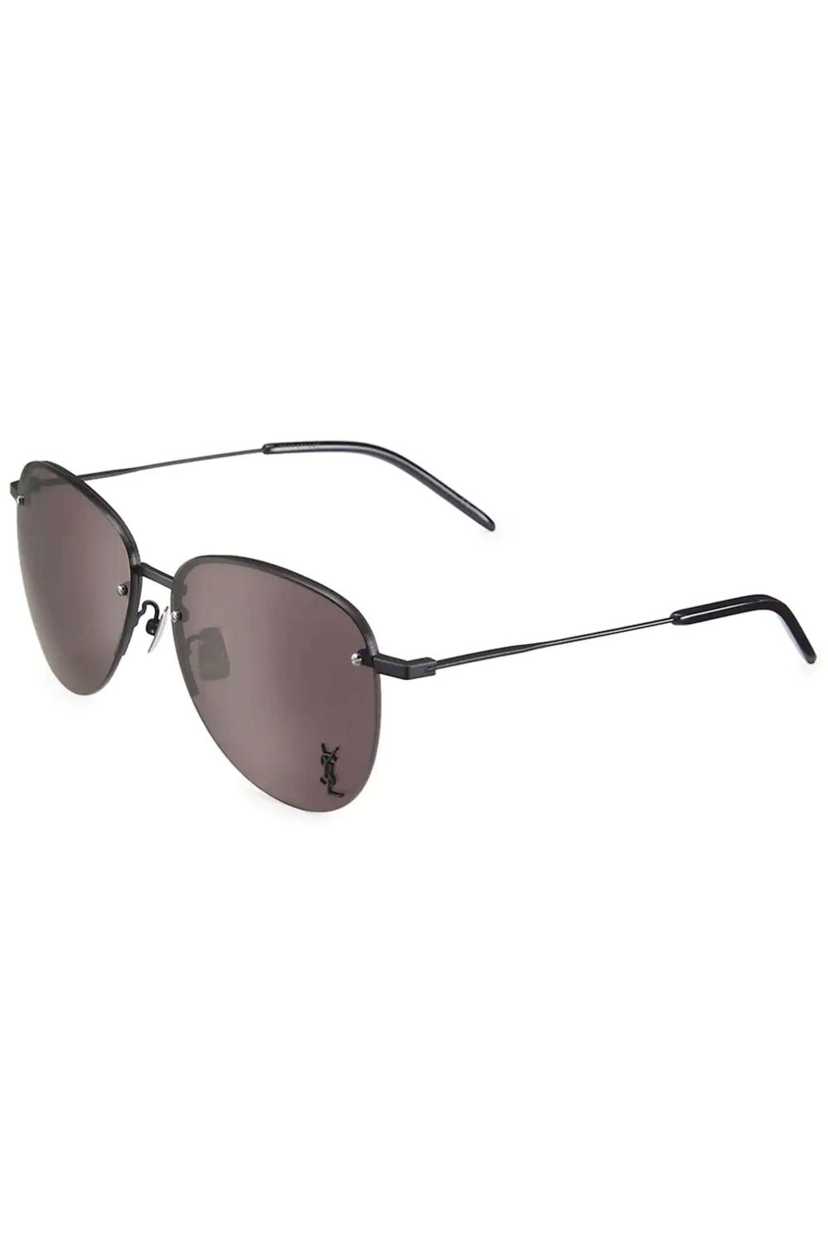 Saint Laurent - Monogram Aviator Sunglasses in Black