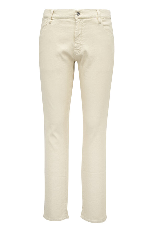 Ralph Lauren Purple Label Cream Five Pocket Slim Fit Pant