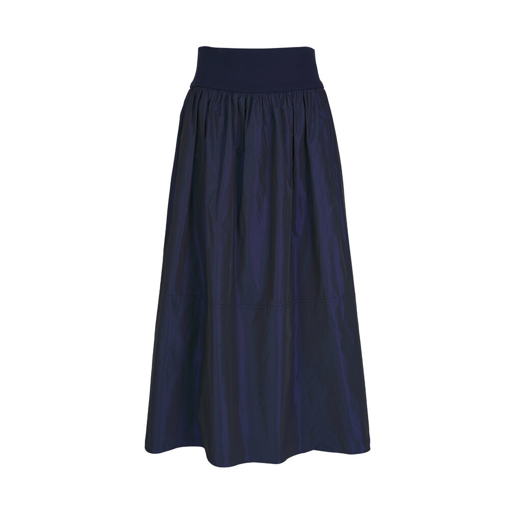 AKRIS シルクシフォン Top&skirt Akris Punto - Techno Taffeta Ink Maxi Skirt | Mitchell Stores