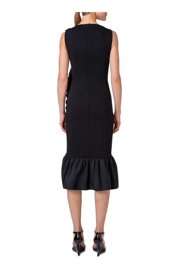 Akris Punto - Black Asymmetric Ruffle Dress | Mitchell Stores
