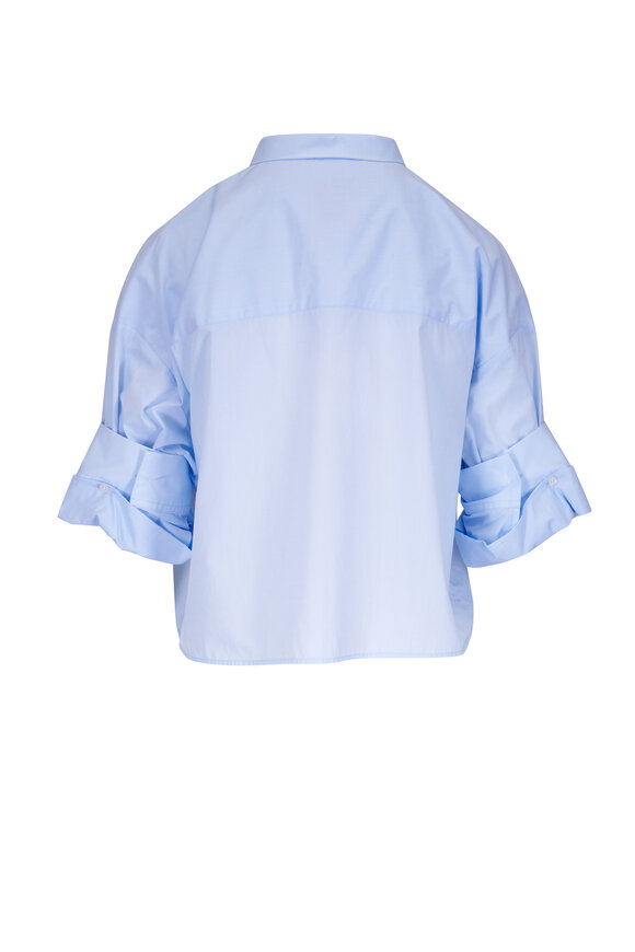 TWP - Next Ex Light Blue Cotton Button Down Blouse