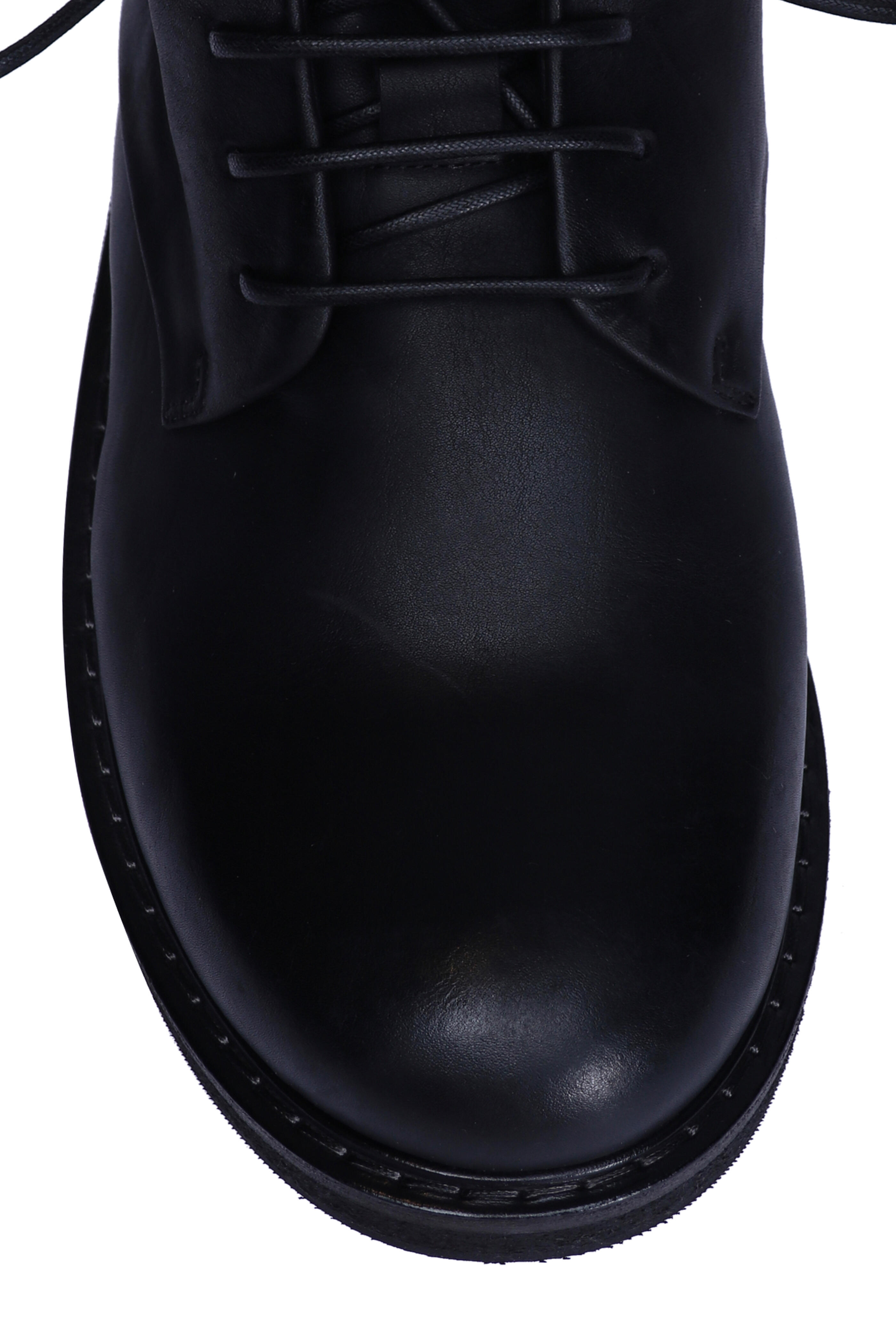 Marsell - Parrucca Black Leather Combat Boot