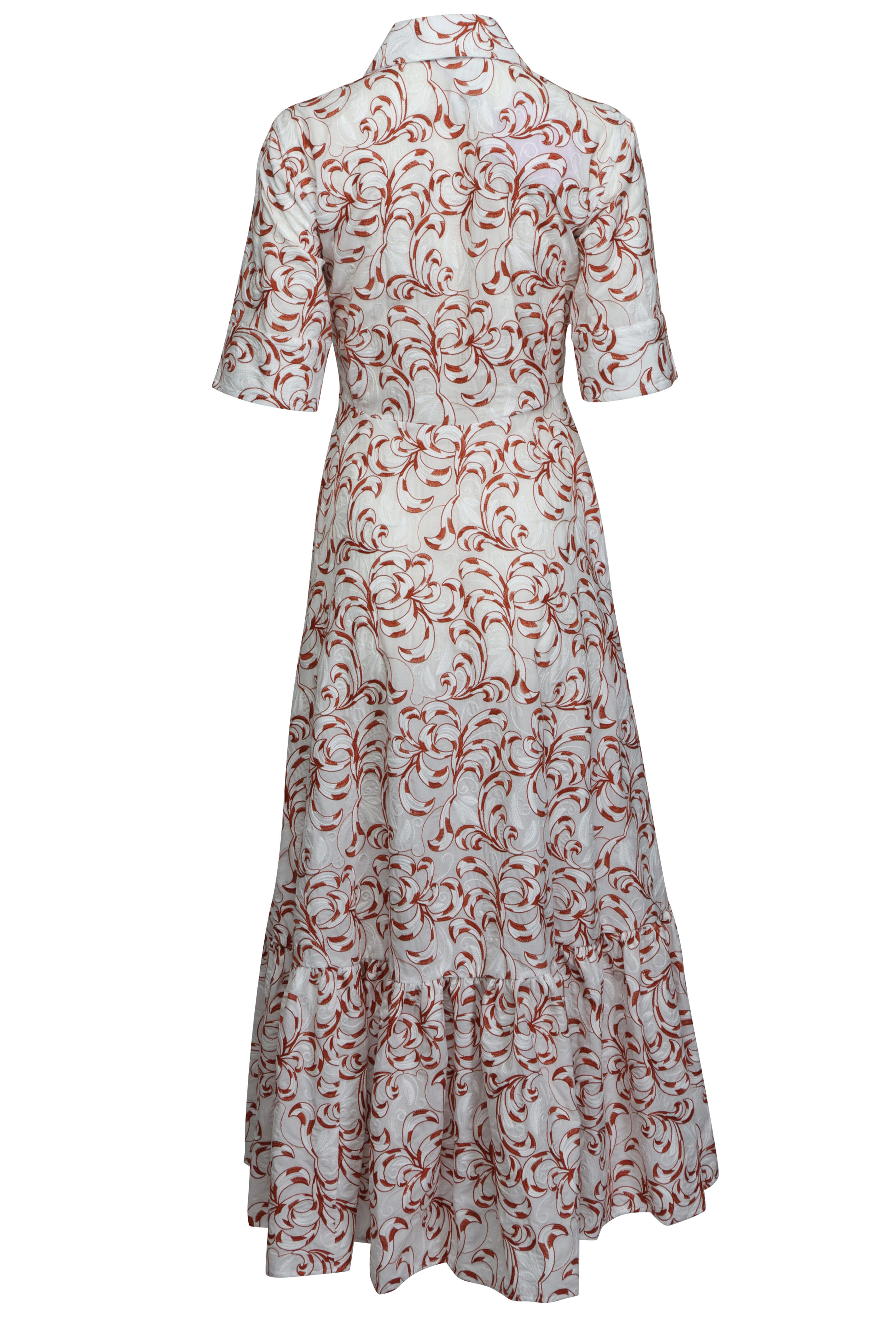 La DoubleJ - San Pietro Fern White Embroidered Dress