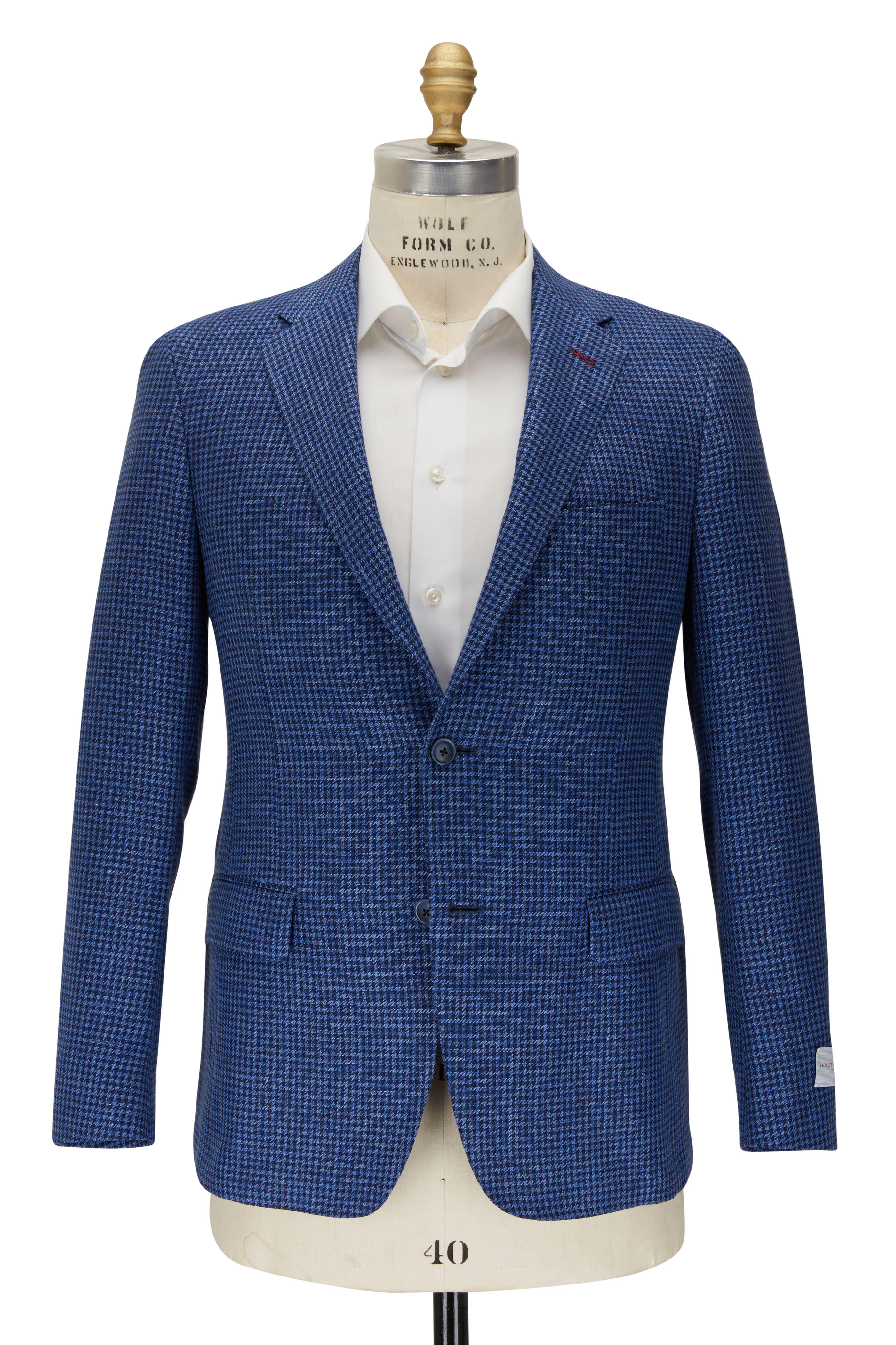 Samuelsohn - Navy & Blue Houndstooth Sportcoat