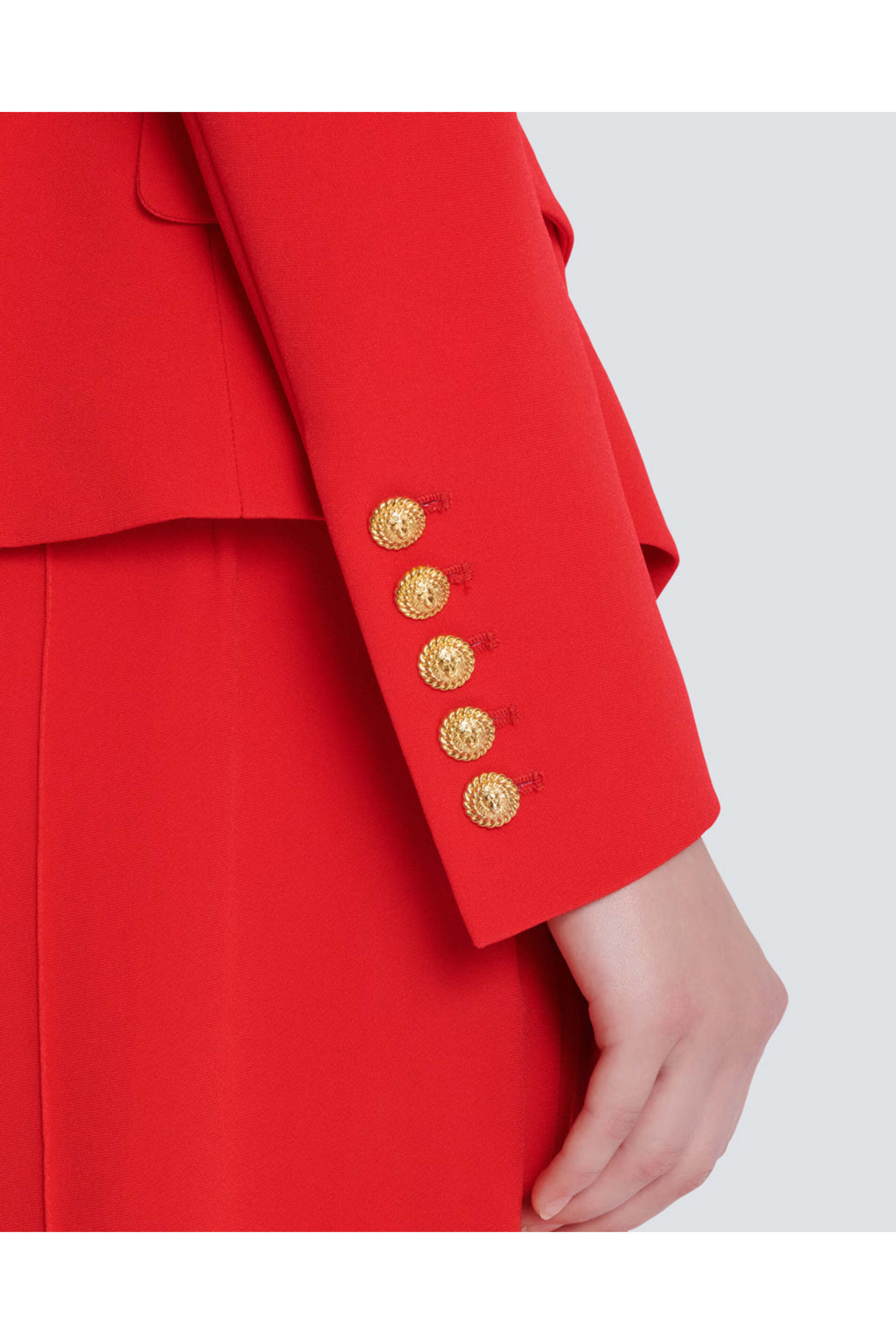 【関税&送料込】Balmain Single-Breasted Jacket Balmain - Rouge Single Button Blazer | Mitchell Stores