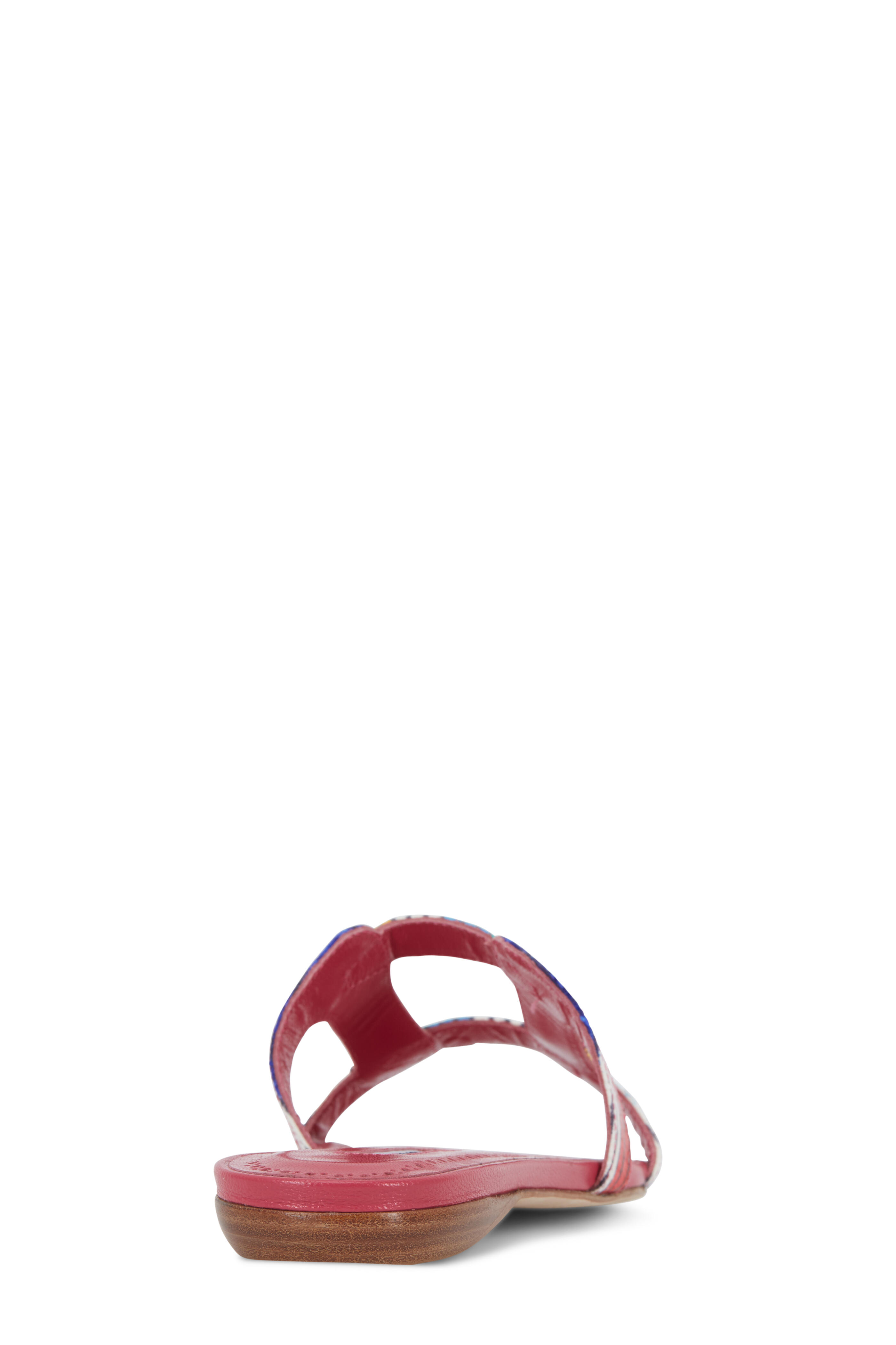 Manolo Blahnik - Grellaperf Multi-Color Snakeskin Flat Sandal