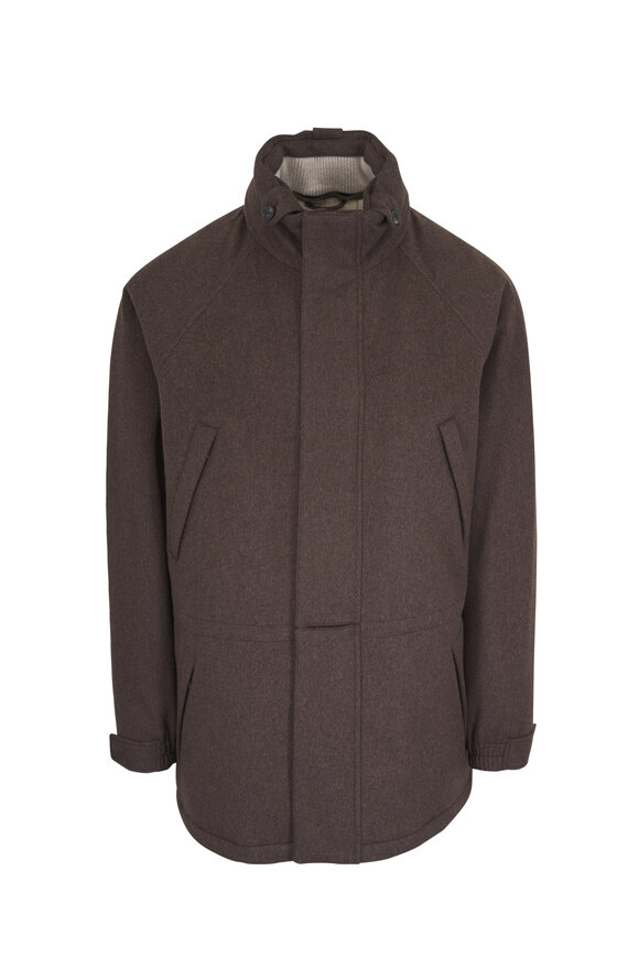 Loro Piana Icer Dark Amber Cashmere Field Jacket - view 1