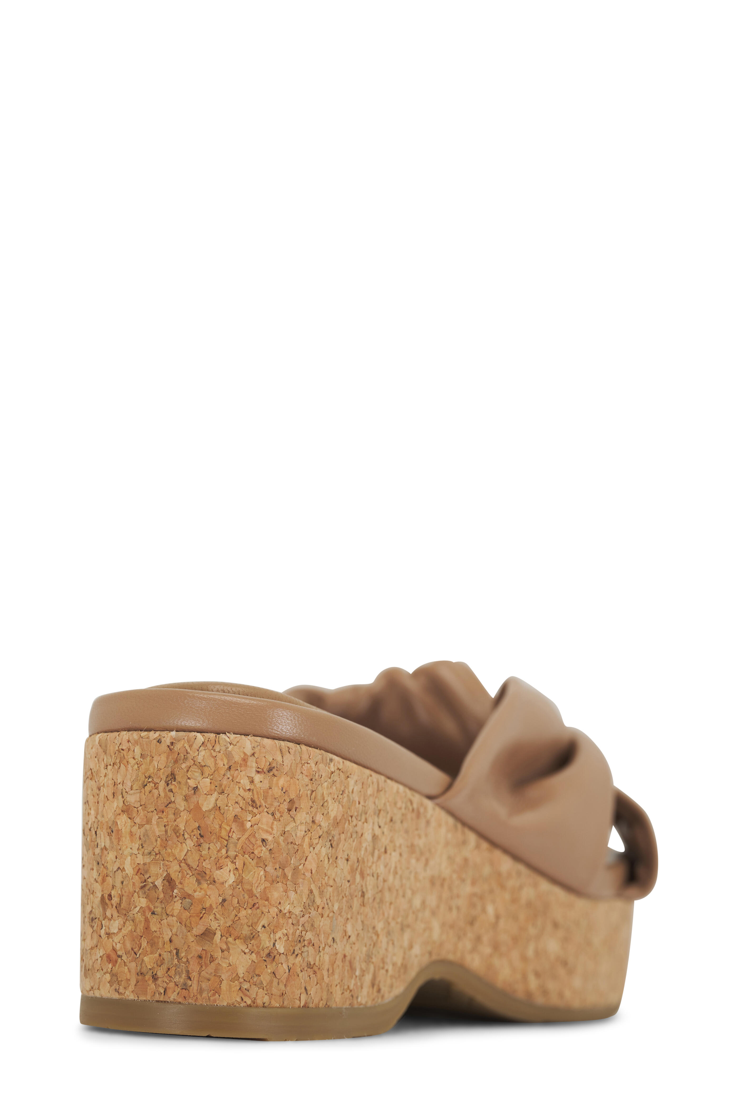 Jimmy Choo - Avenue Biscuit Leather Wedge Sandal, 50mm