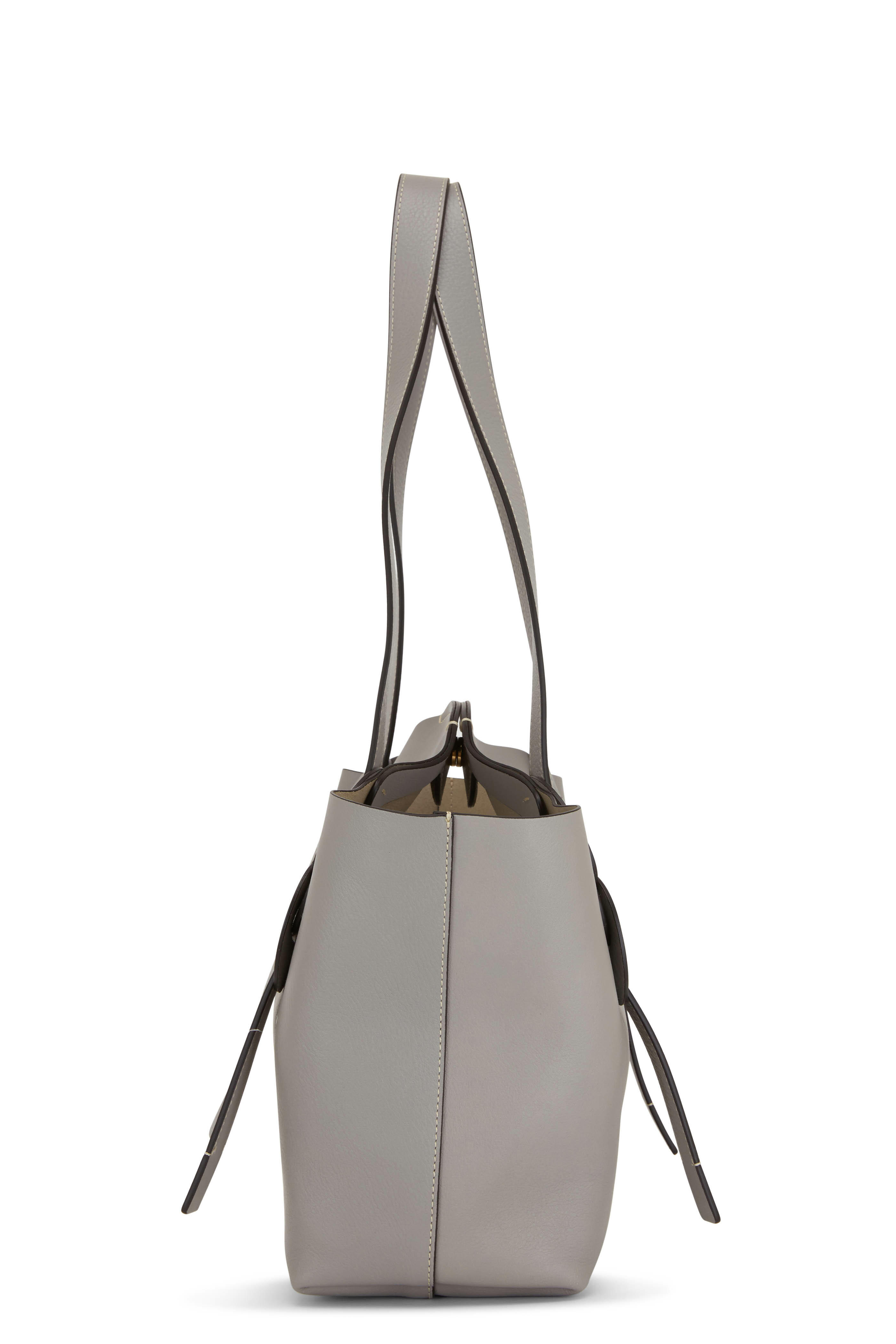 Chloé - Darryl Stormy Gray Leather Small Tote