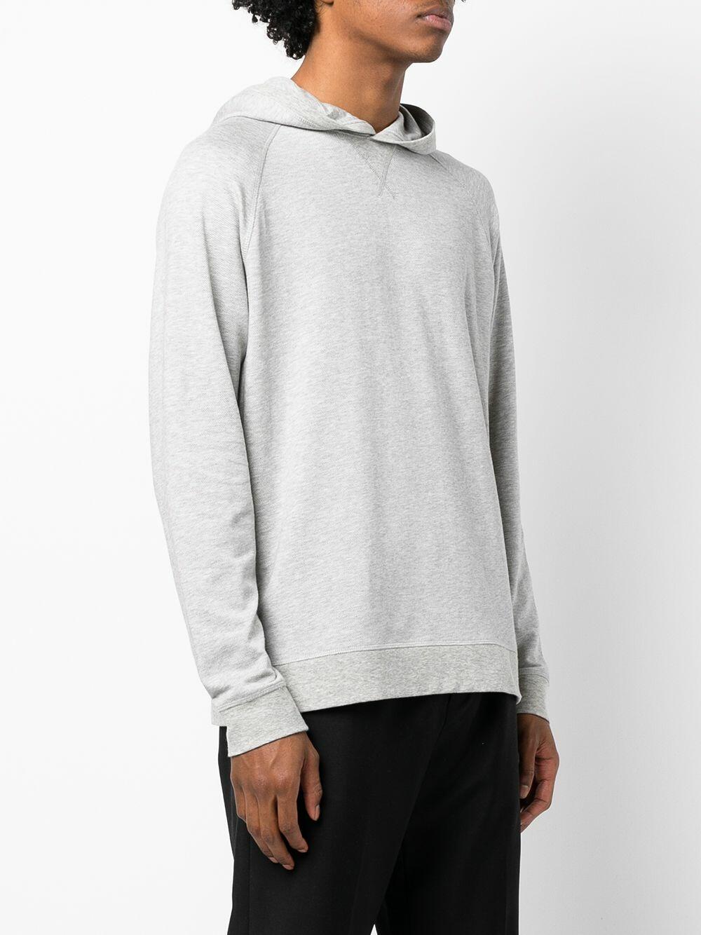 Vince - Gray Twill Cotton Hoodie