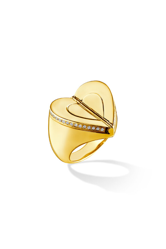 Cadar 18k Yellow Gold Endless Pinky Ring - view 2