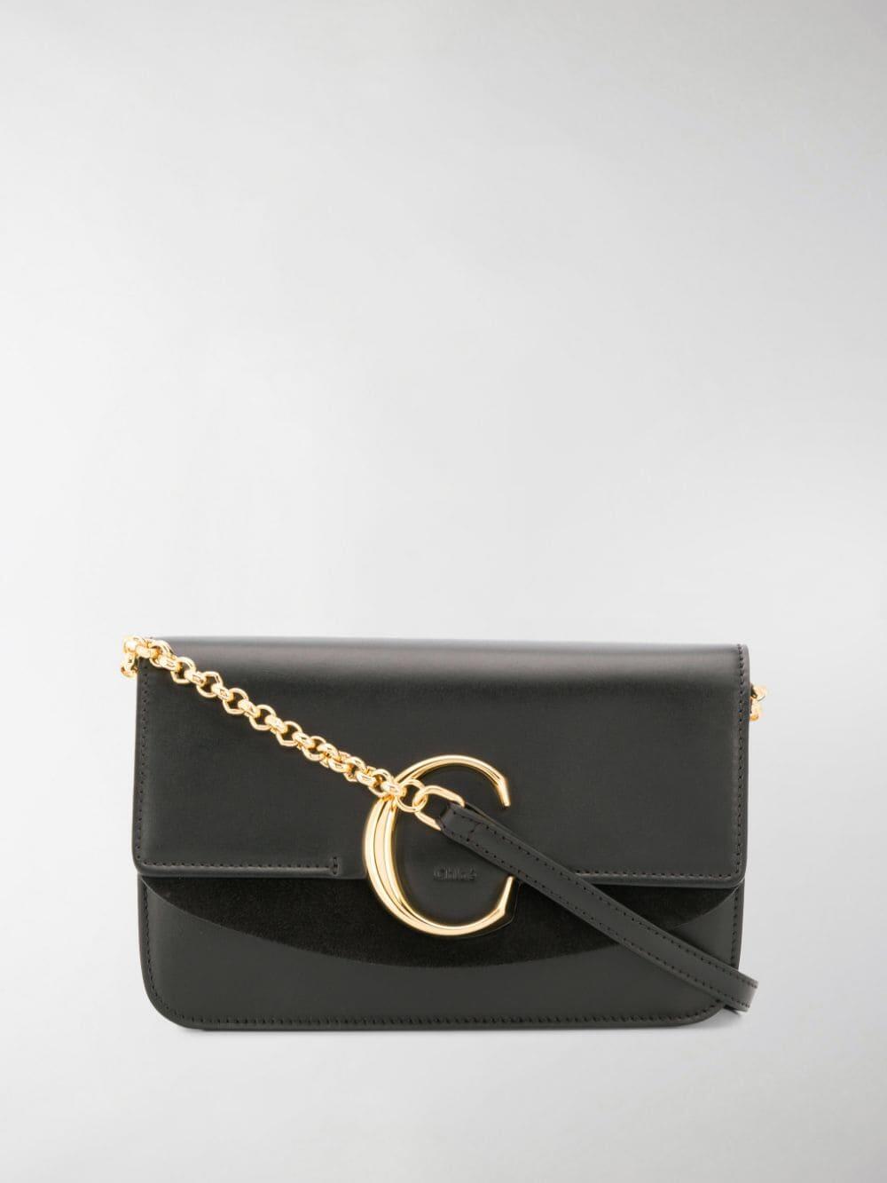 Chloé Black C Ring Leather Bag