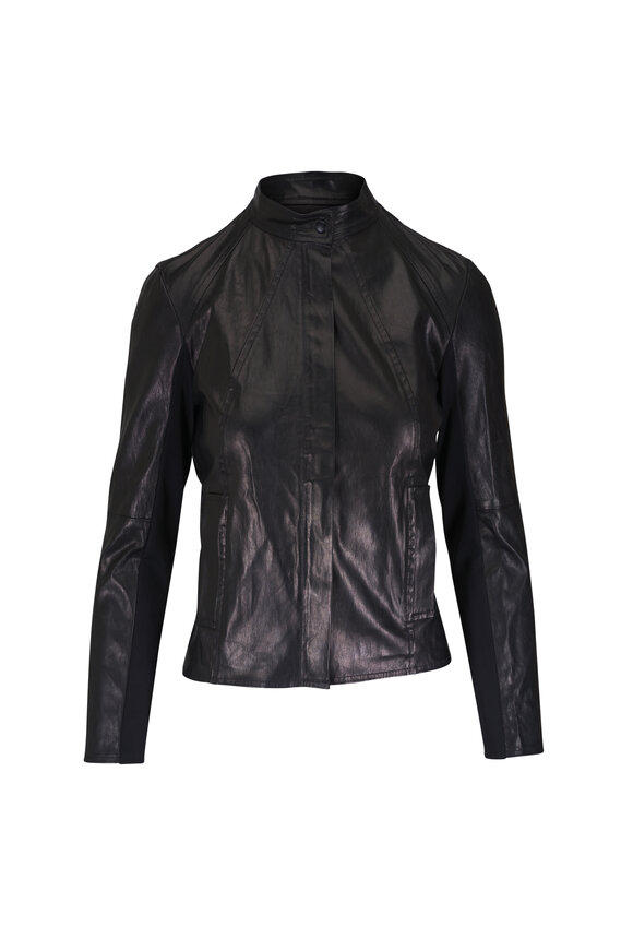 KZ_K Studio Continuata Nero Drape Leather Jacket