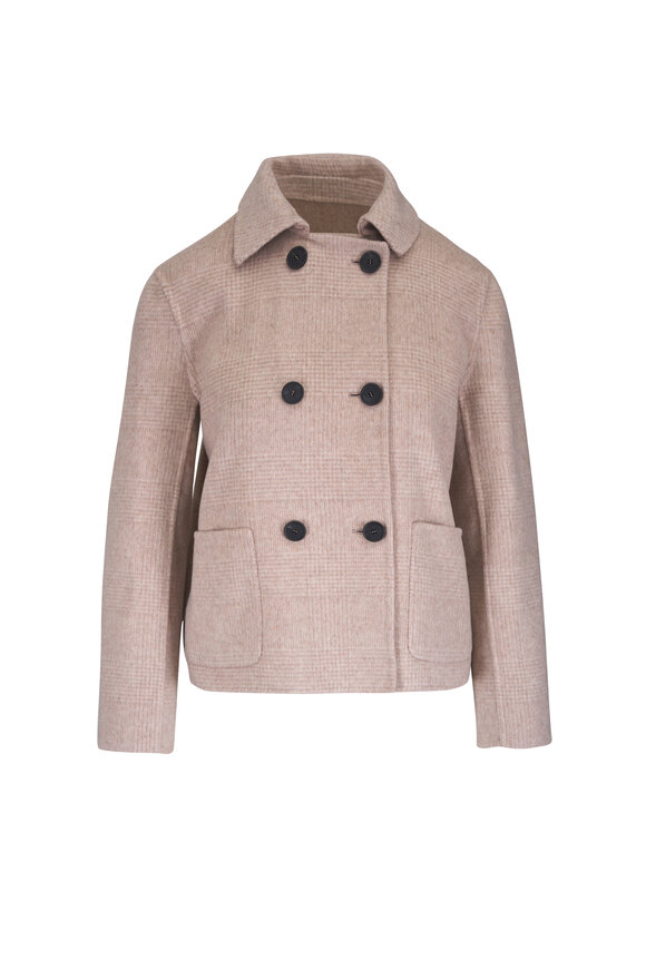 Antonelli Escher Cream Plaid Coat - view 1