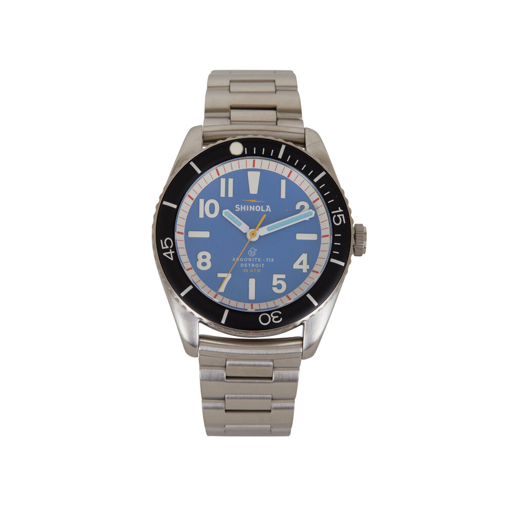 Shinola The Duck Blue Water Resistant Watch, 42mm