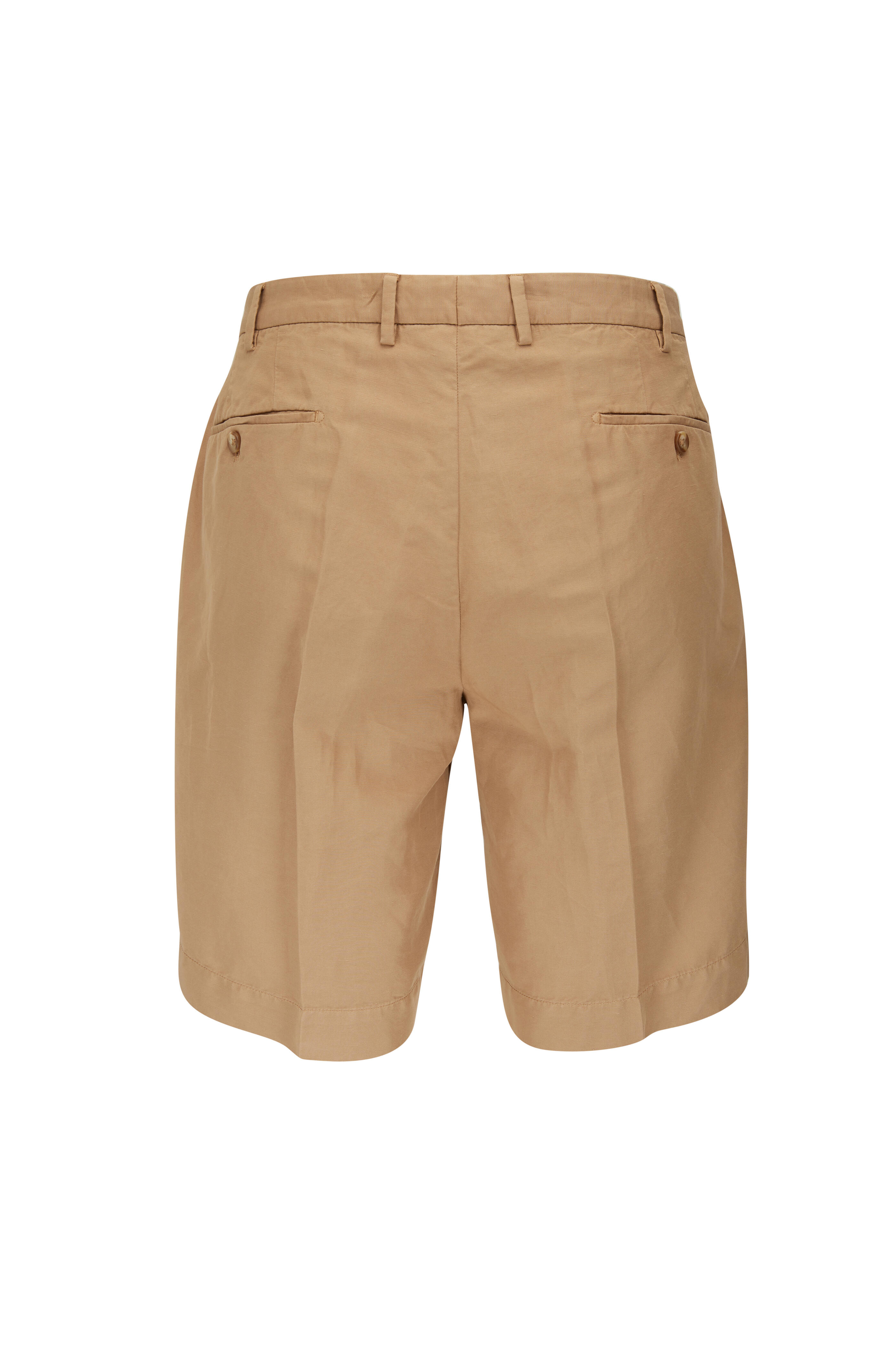 Incotex - Tan Chinolino Regular Fit Shorts | Mitchell Stores