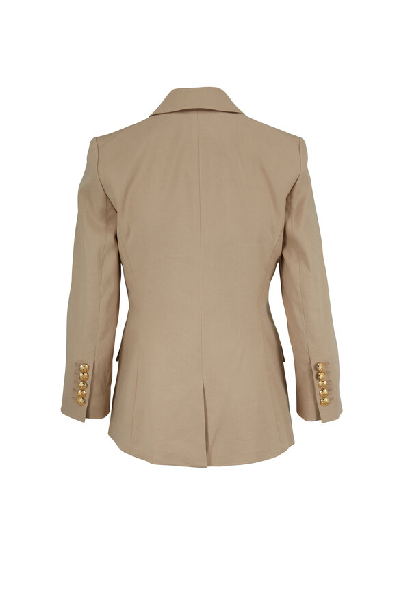 Veronica Beard - Empire Khaki Linen & Cotton Dickey Jacket