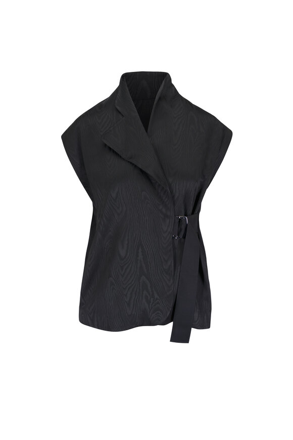 Zero + Maria Cornejo Ari Black Moire Waistcoat - view 1