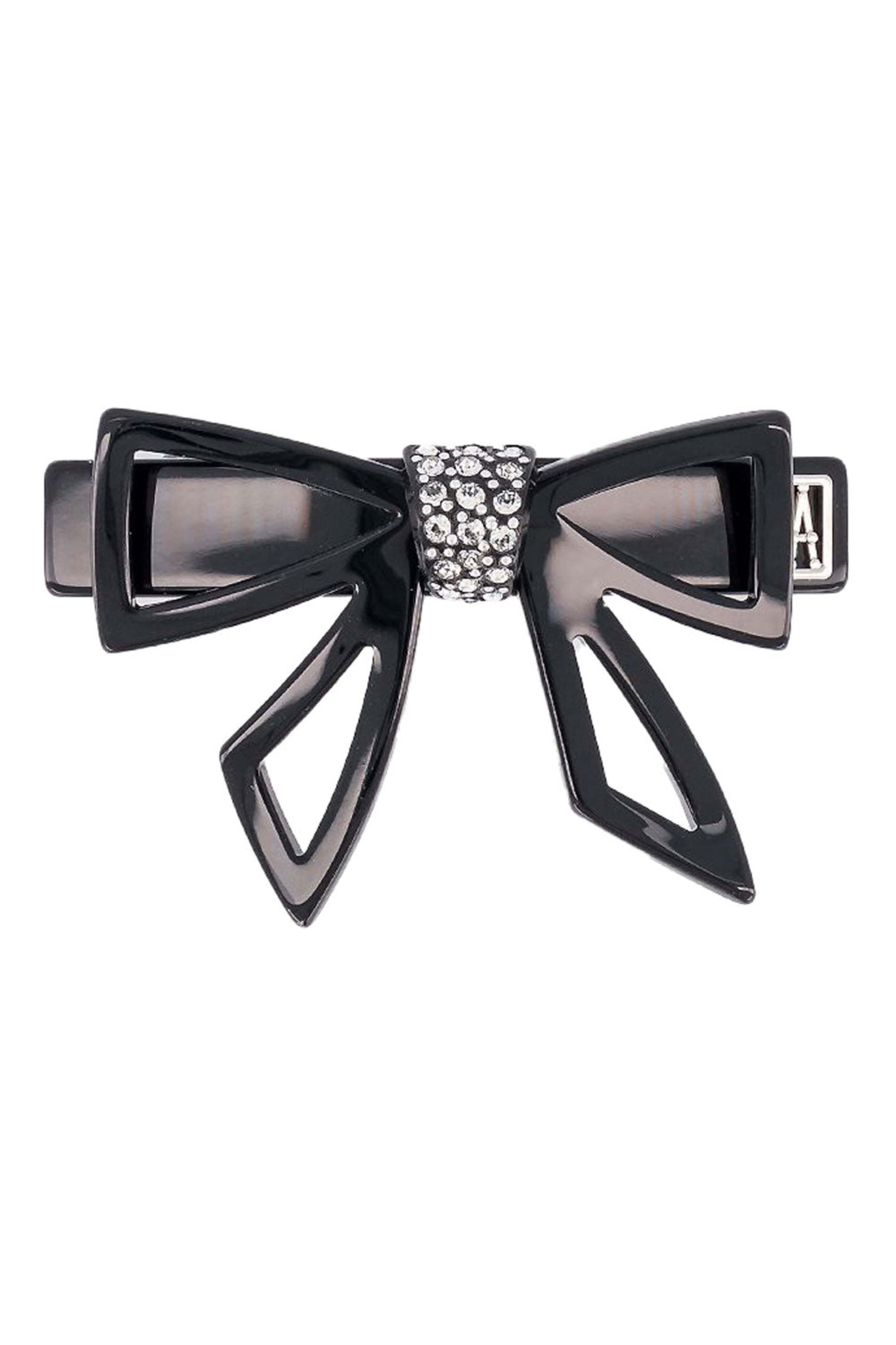 Alexandre De Paris - Black A LâInfini Bow Hair Barrette