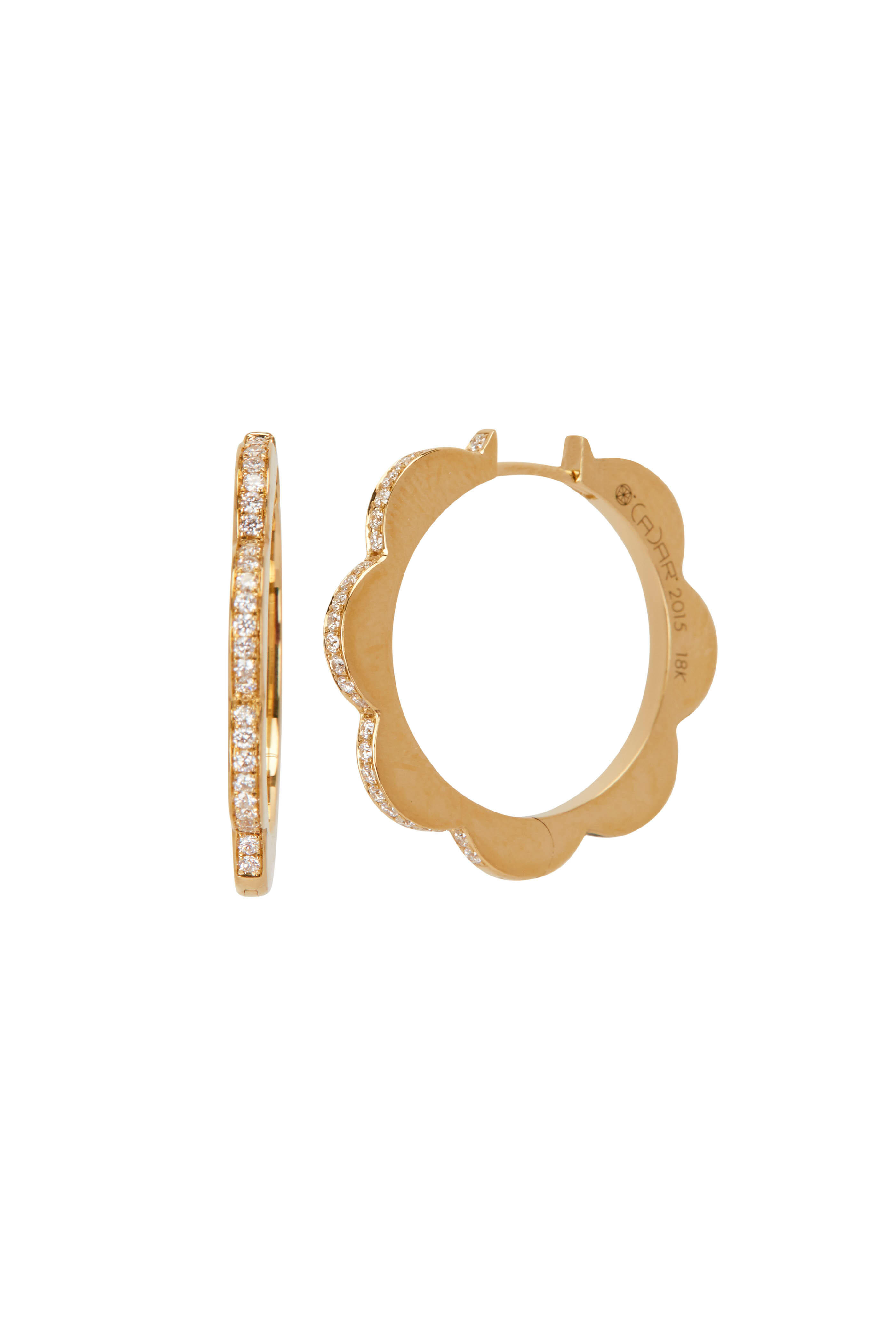 Cadar - Rose Gold Medium Triplet Hoop Earrings