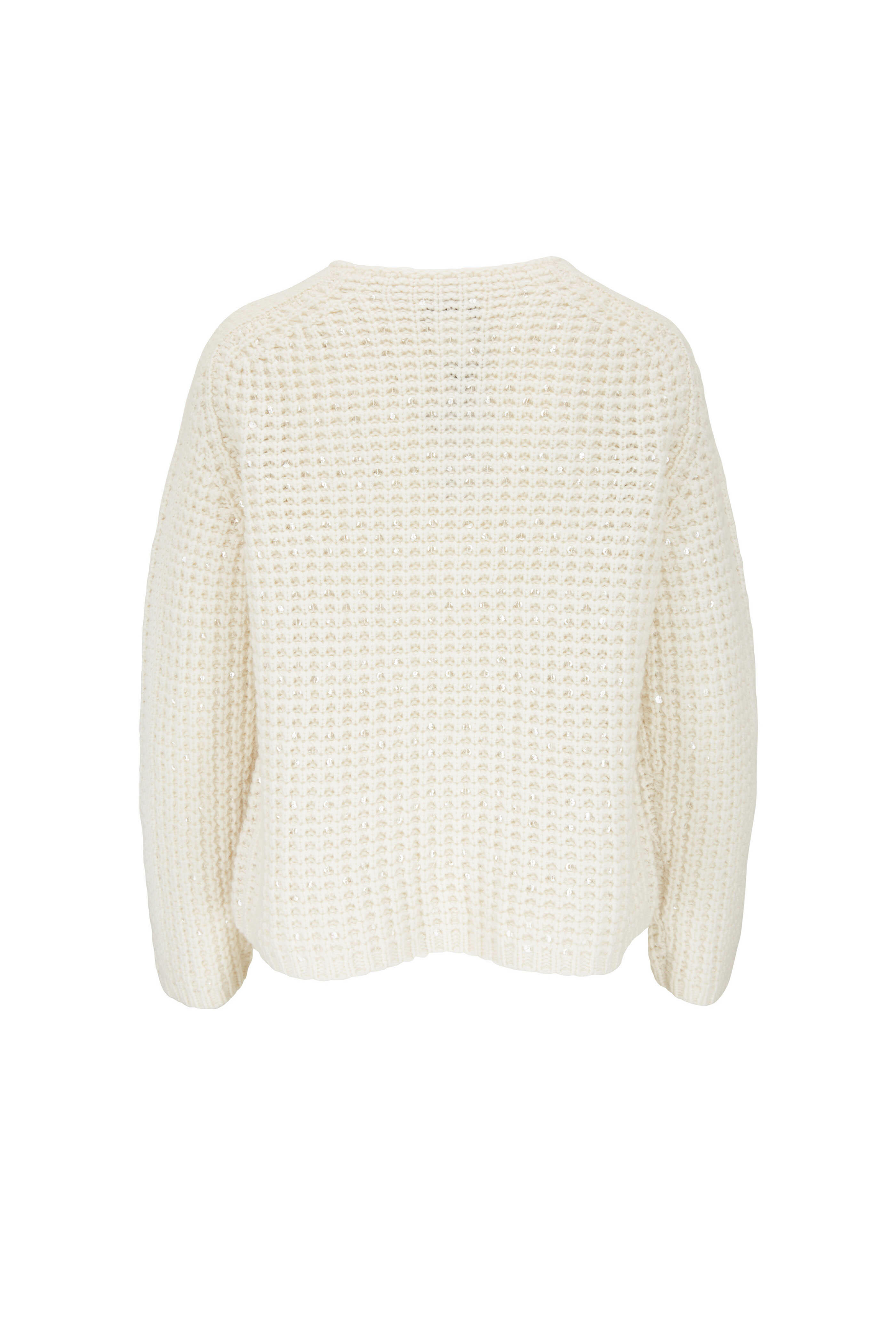 Lafayette 148 New York - Cloud Embellished Piqué Stitch Cashmere Sweater