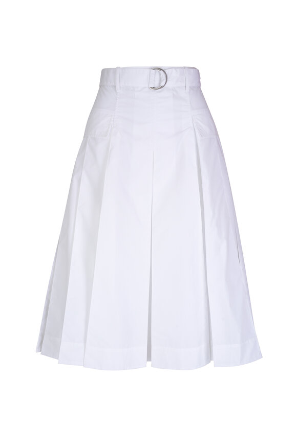 3.1 Phillip Lim Utility White Poplin Midi Skirt
