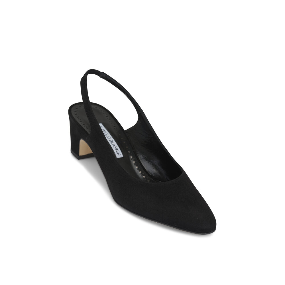 Manolo Blahnik Bead Embellished Pointed Toe Mules, 36.5