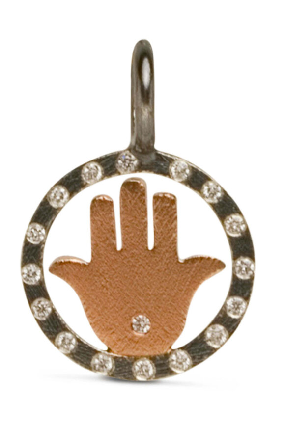 Rene Escobar Rose Gold & Sterling Silver Hamsa Pendant