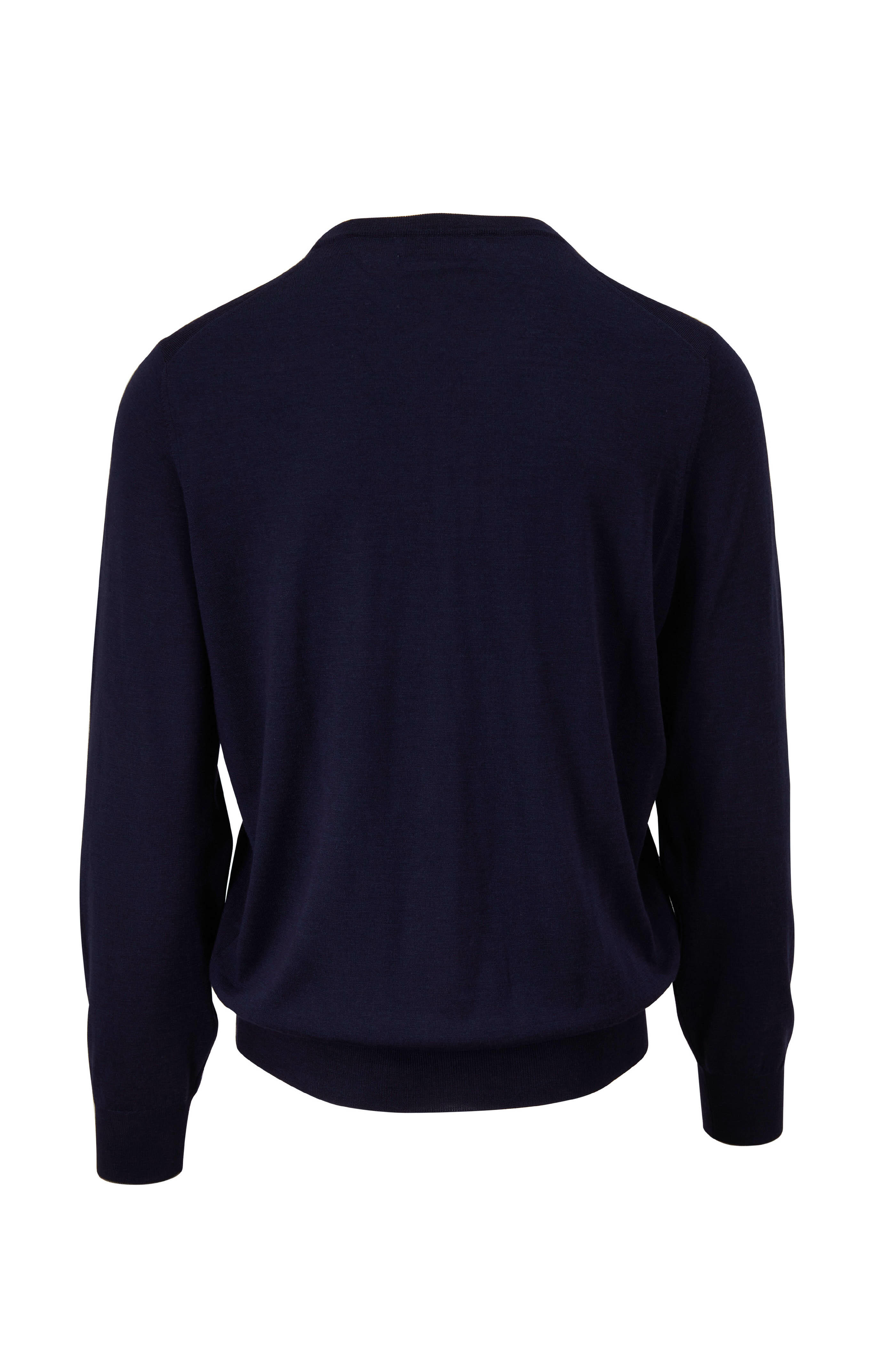 Brunello Cucinelli - Navy Wool & Cashmere Sweater