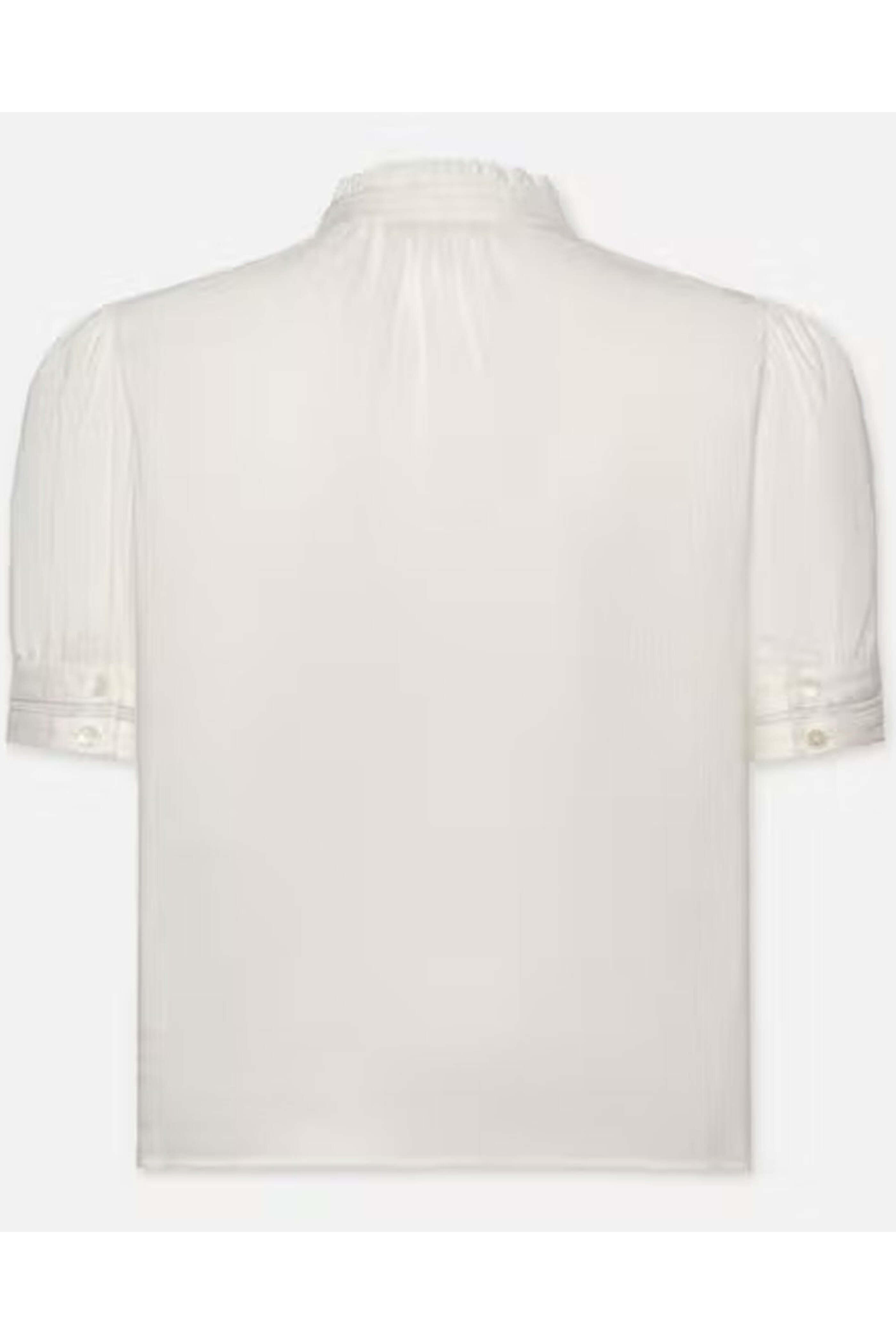 Frame - White Ruffle Collar Lace Blouse | Mitchell Stores