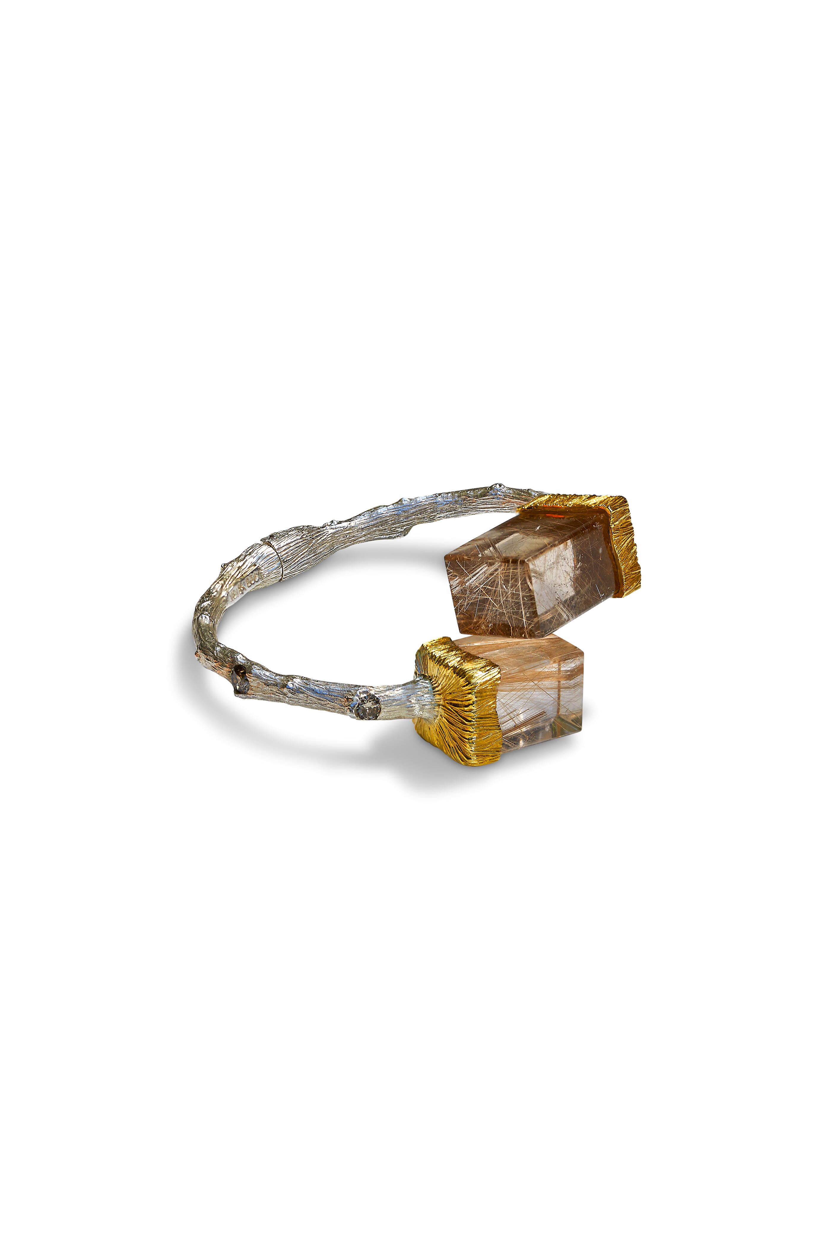 K. Brunini Jewels - Large Twig Hinged Bypass Bracelet