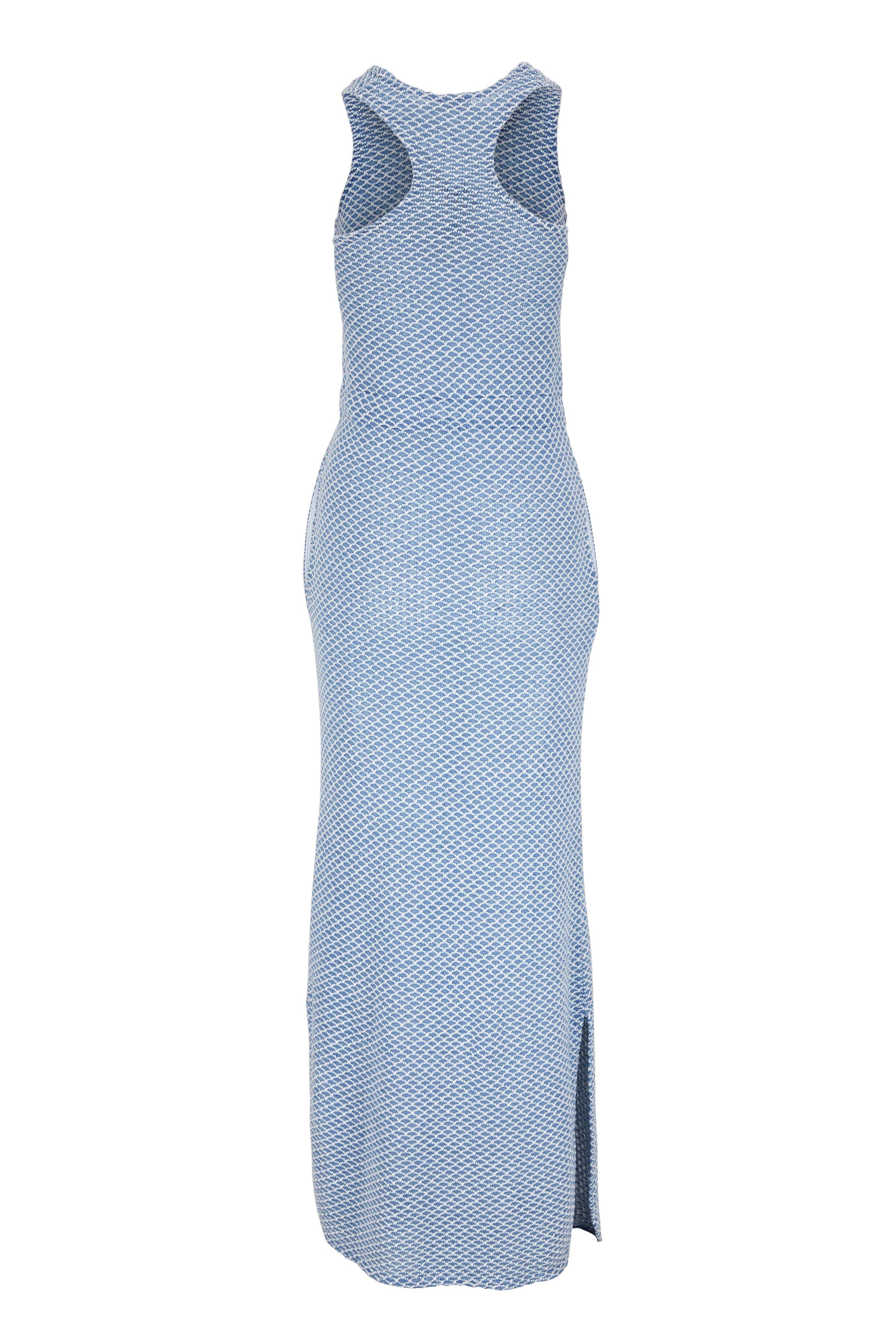 Faherty Brand - Marina Blue Fish Scale Scoop Neck Dress