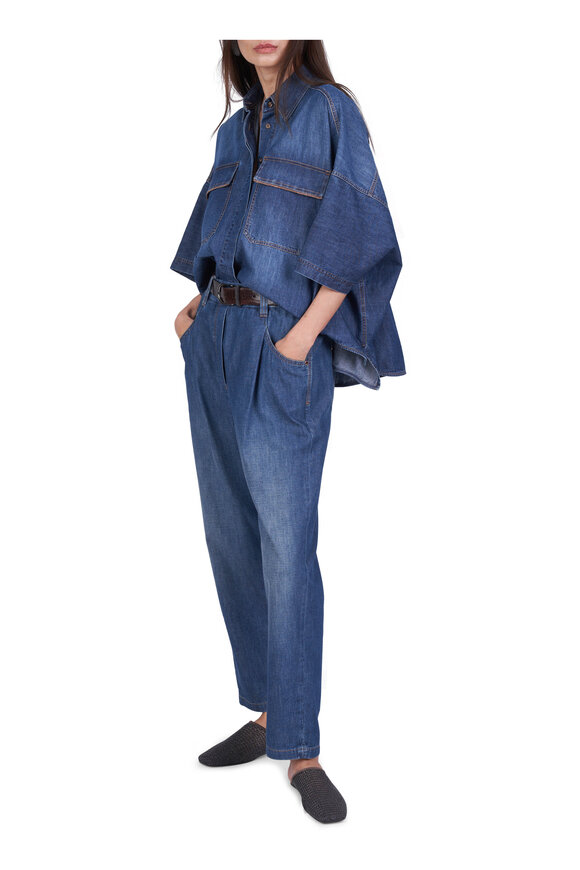 Brunello Cucinelli Dark Denim Lightweight Jean - view 2