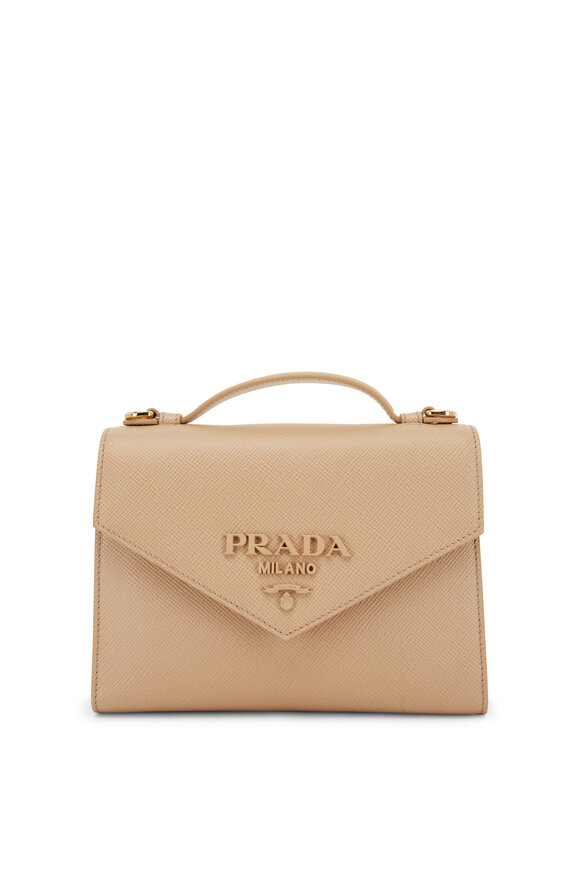 Prada - Sabbia Lux Saffiano Leather Shoulder Bag