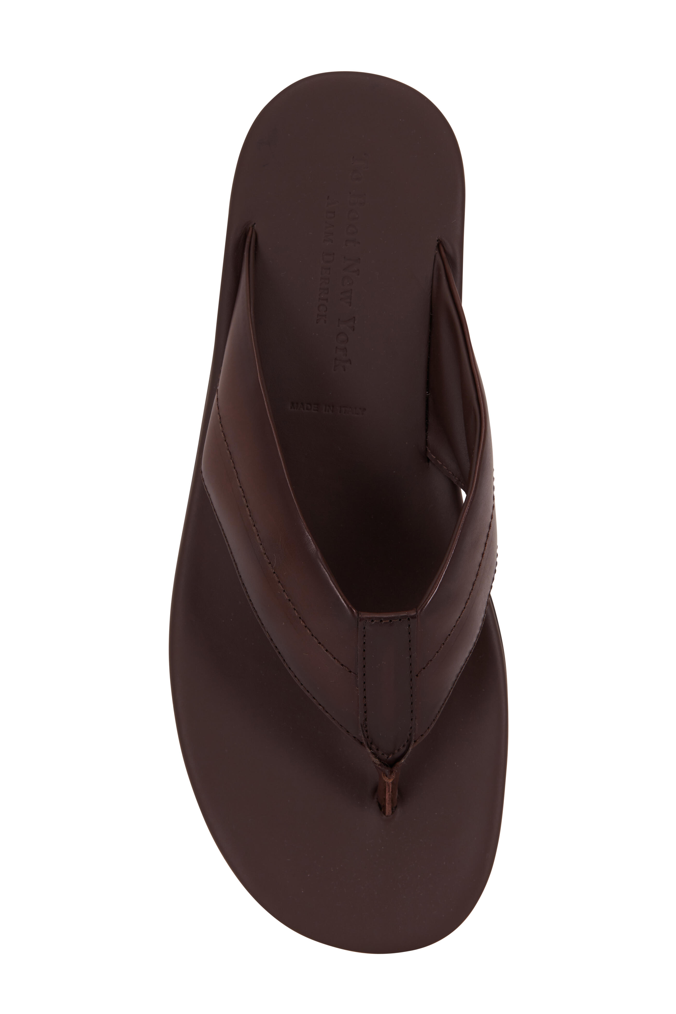 To Boot New York - Maui Diver Dark Brown Leather Thong Sandal