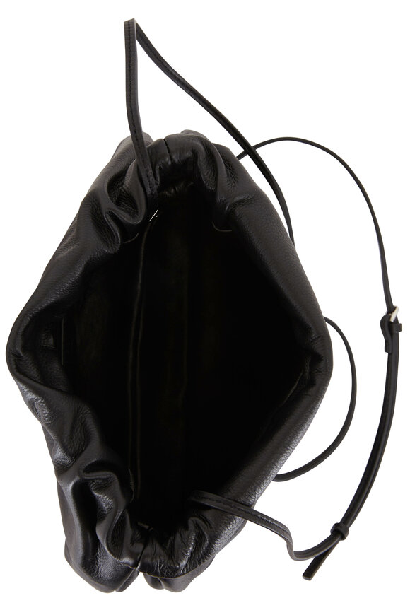 The Row - Bourse Black Leather Shoulder Bag