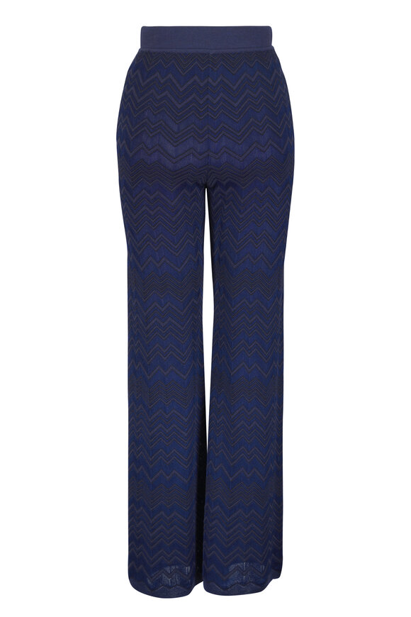 Missoni Blue & Black Straight Leg Pant - view 3