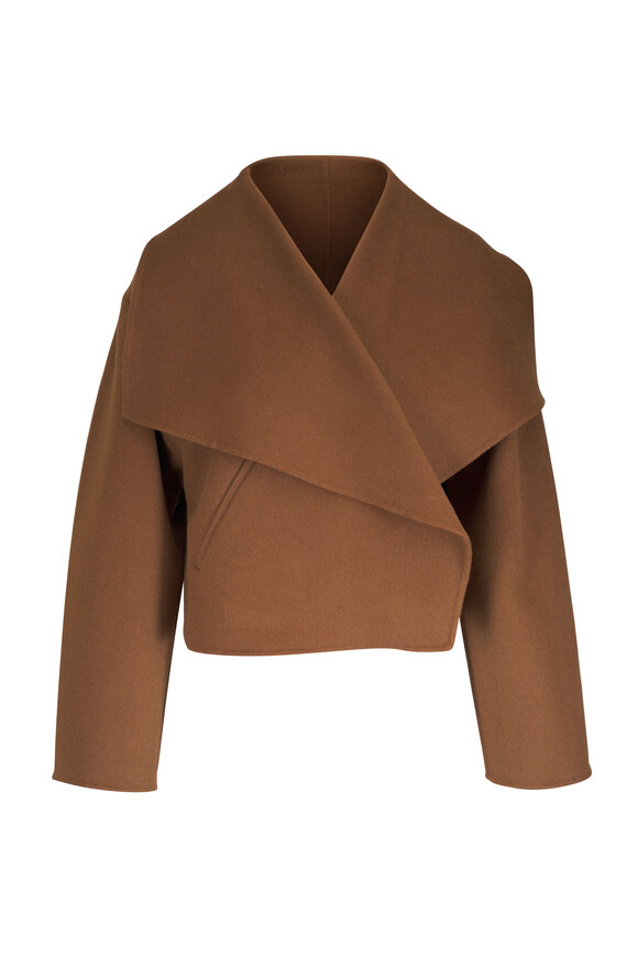 Totême Signature Brown Wool Double Jacket