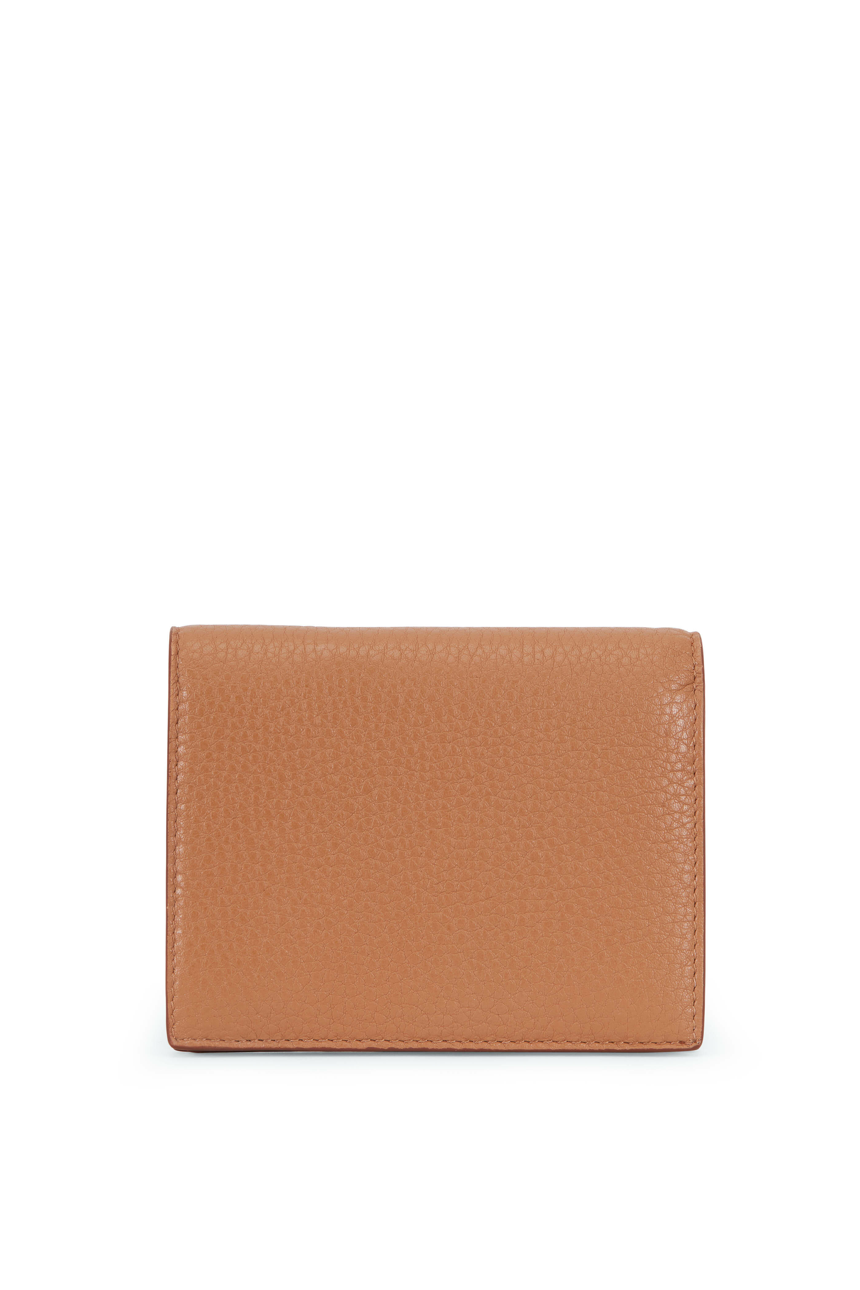 Folded Compact Wallet in Grained Calfskin