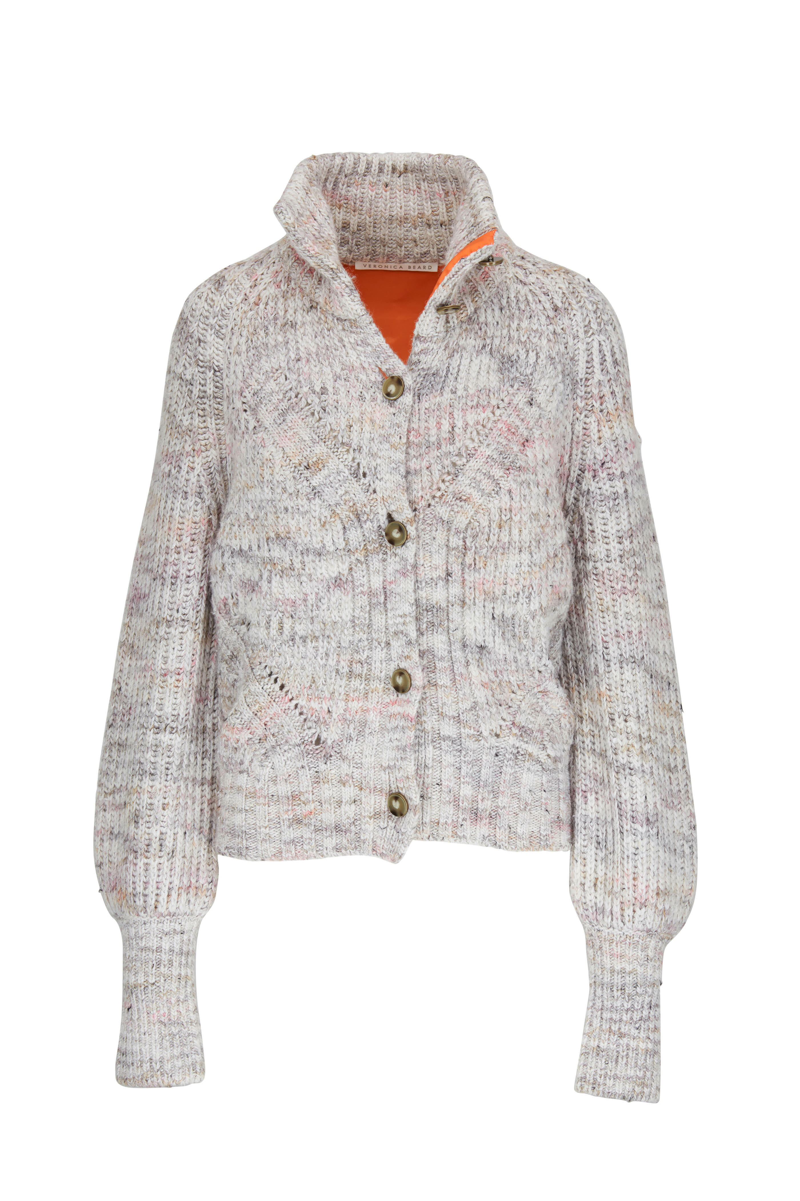 Veronica Beard - Griffith Ivory Contrast Back Cardigan