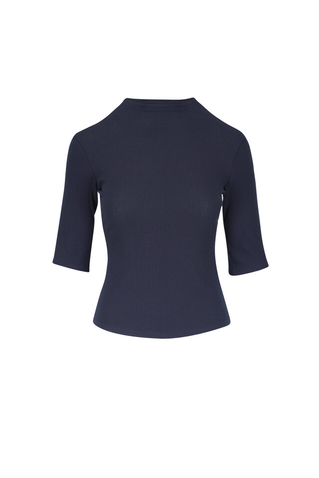 トップス kazu KZ_K Studio - Core Black Asymmetric Wrap Top | Mitchell Stores