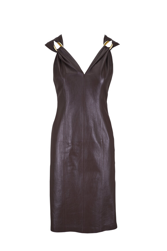 Bottega Veneta Brown Soft Leather Dress - view 1