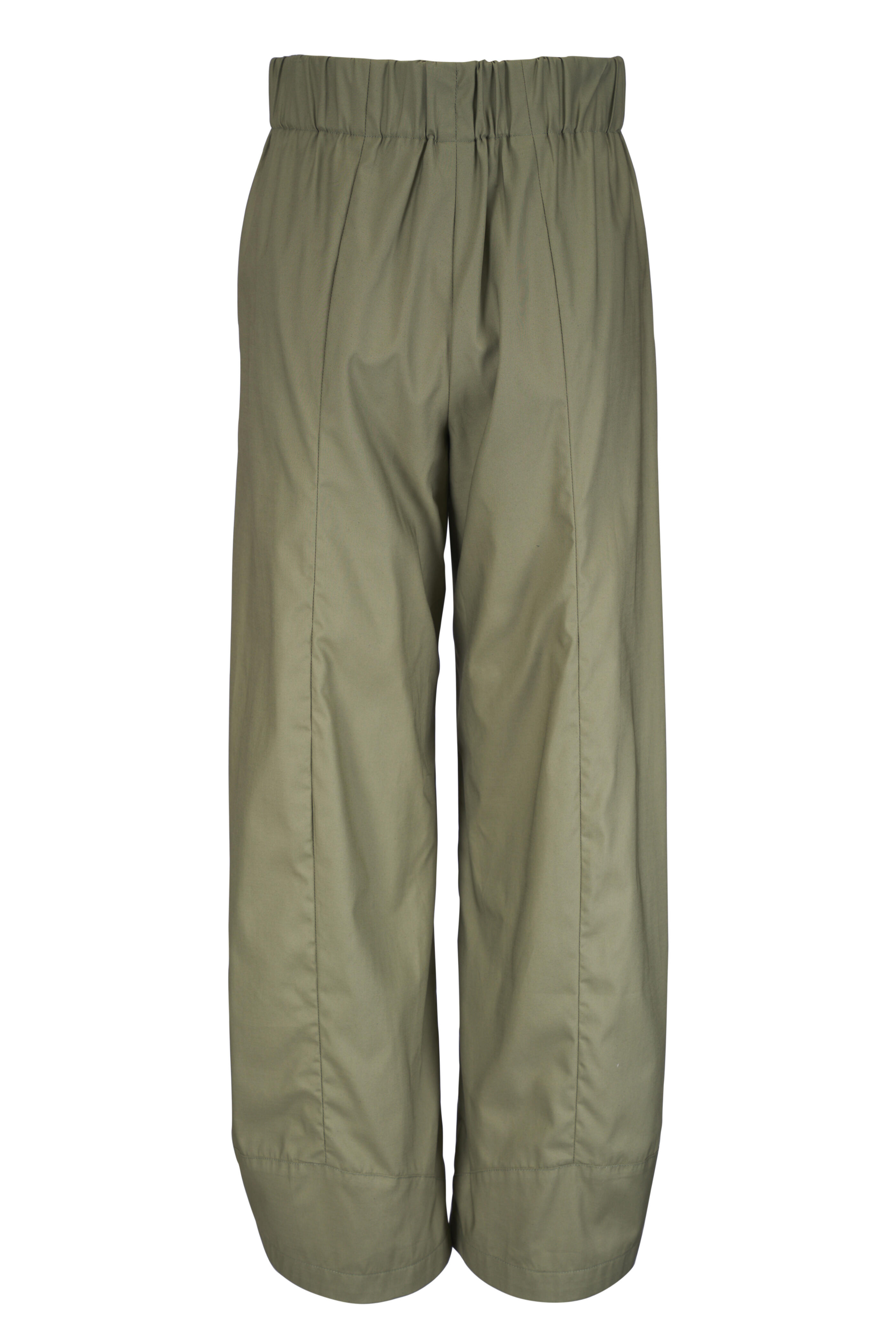 Zero + Maria Cornejo - Aissa Olive Cotton Broadcloth Cargo Pant