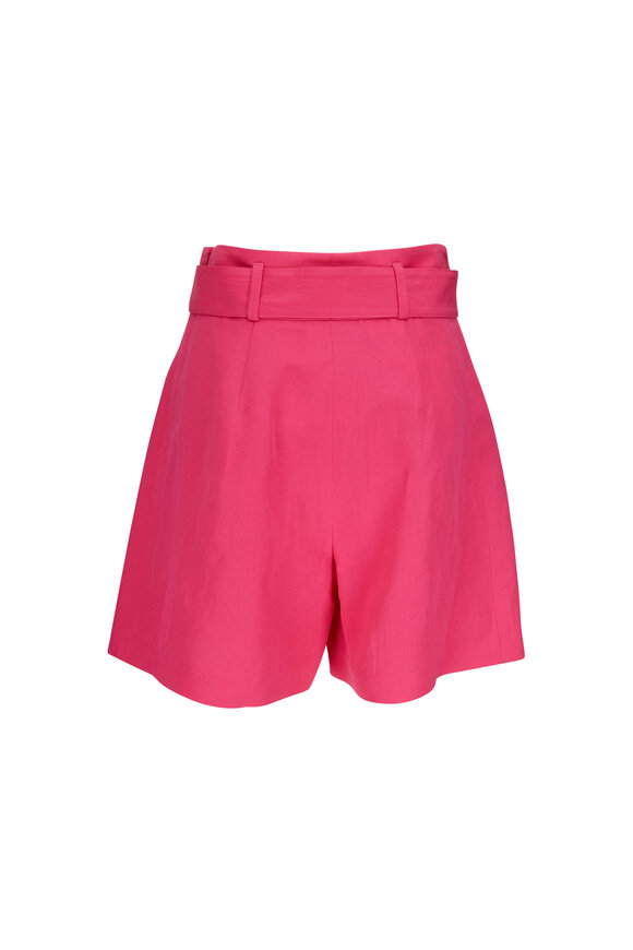 Akris Punto - Fiorellina Pink Bermuda Pleated Shorts
